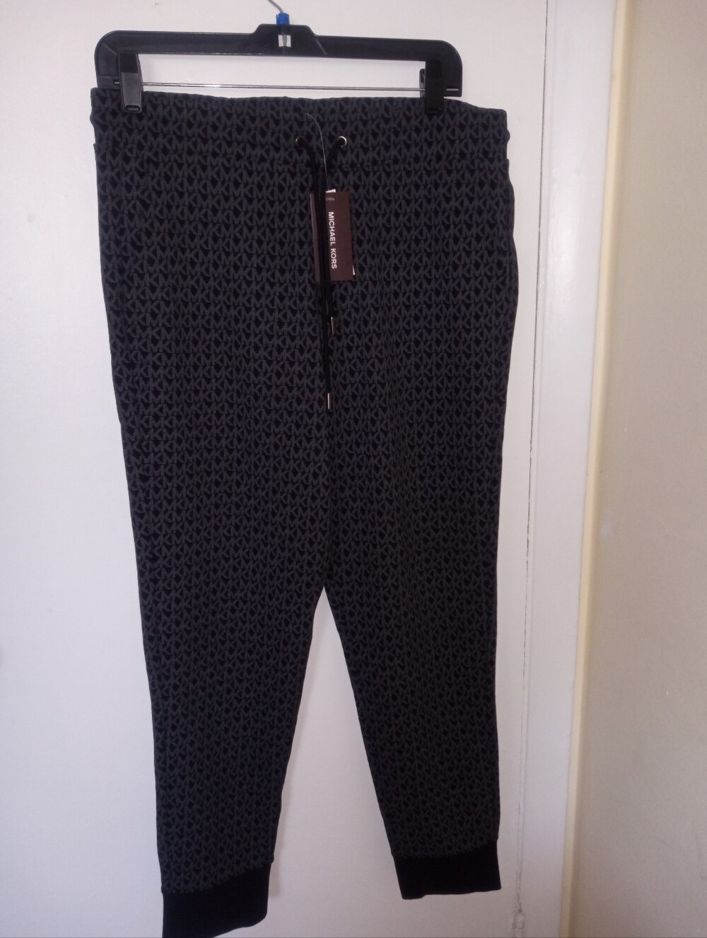 Michael Kors, Men's Black Logo-Print Jogger Pants,Sz.M, NWT